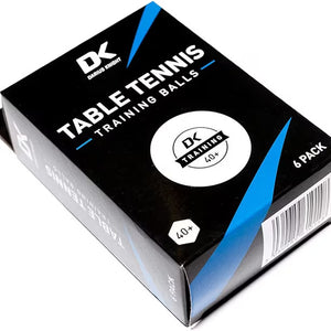 DK Training 40+ Professional Table Tennis Balls - Pack of 6 - White - ITTF Standards Ping Pong Balls - DK Sports