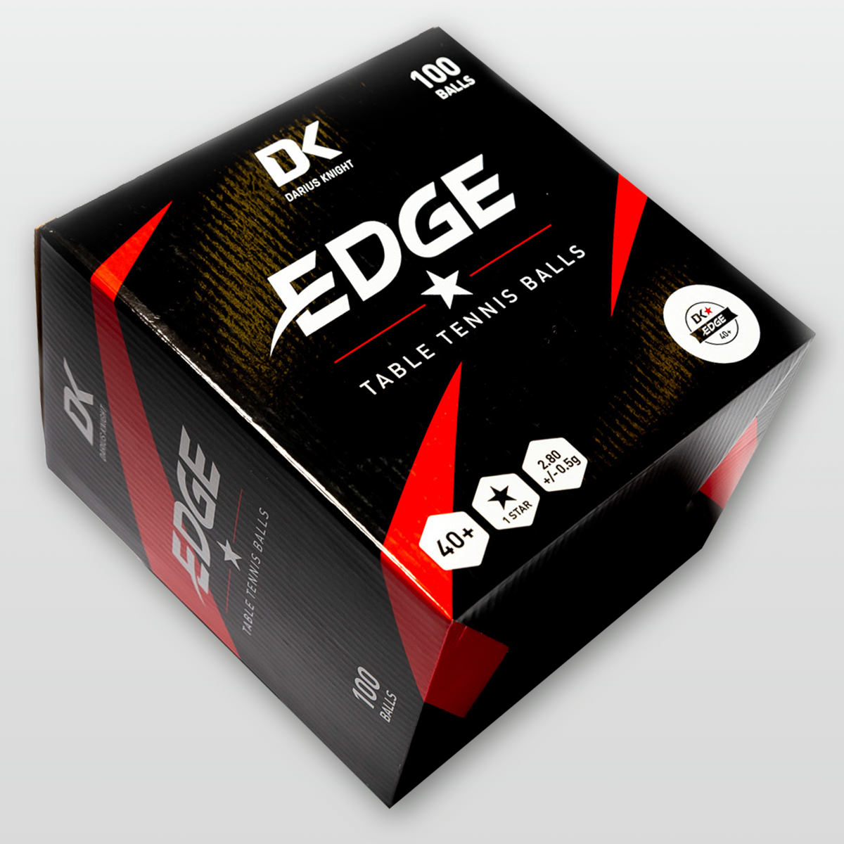 DK Edge 40+ 1 Star Table Tennis Balls 100 pack - DK Sports