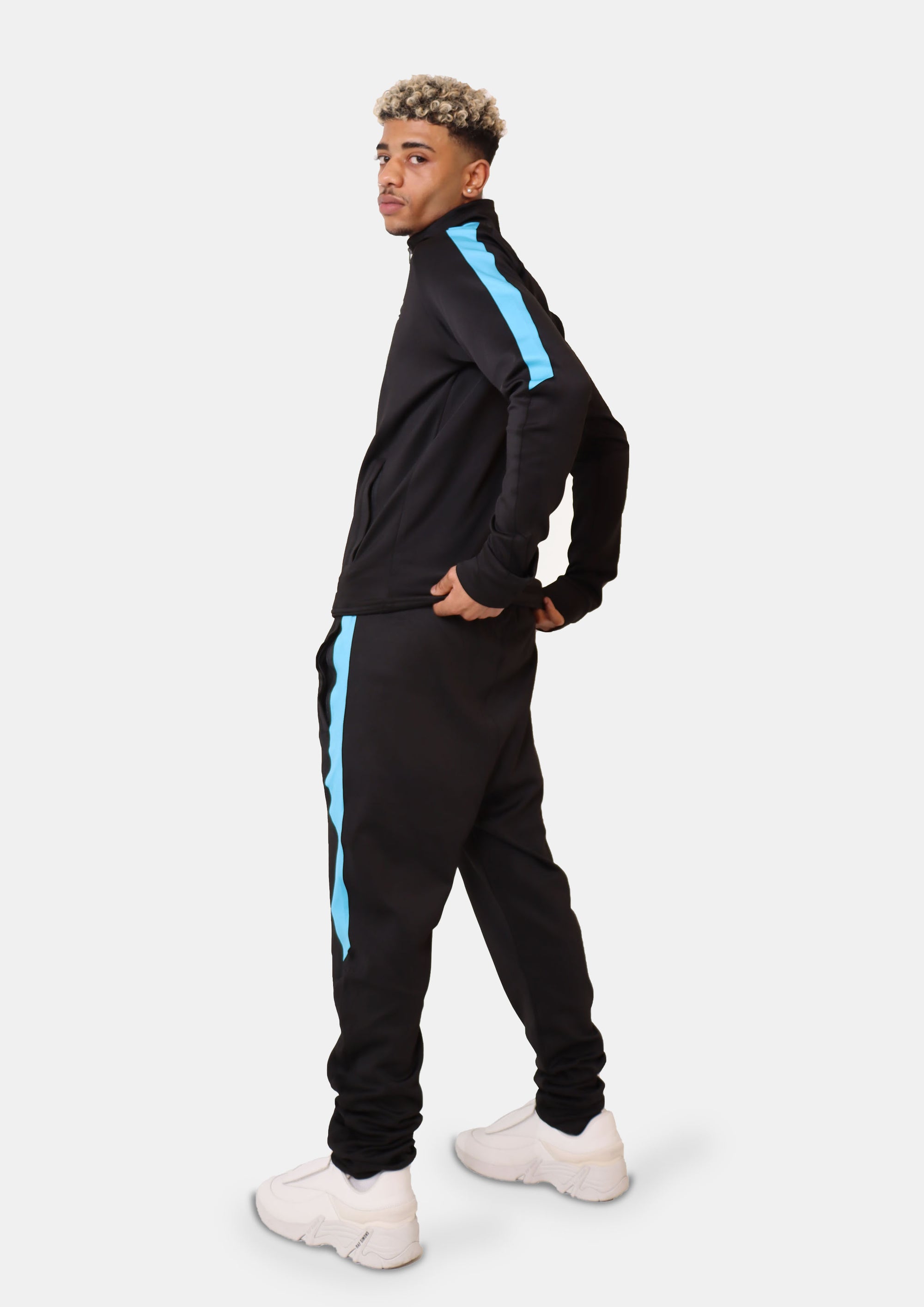 DK Foma Tracksuit (Black/Blue) - DKSportsgoods