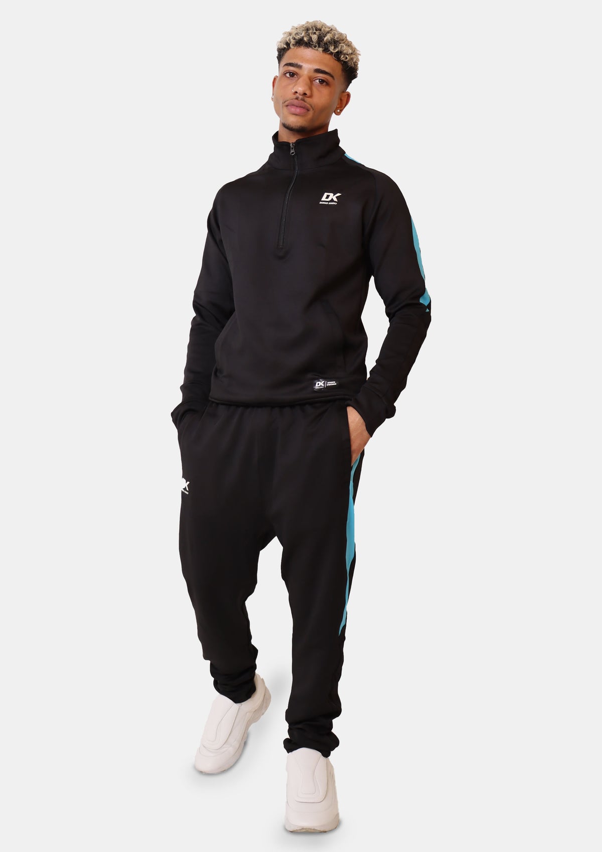DK Foma Tracksuit (Black/Blue) - DKSportsgoods