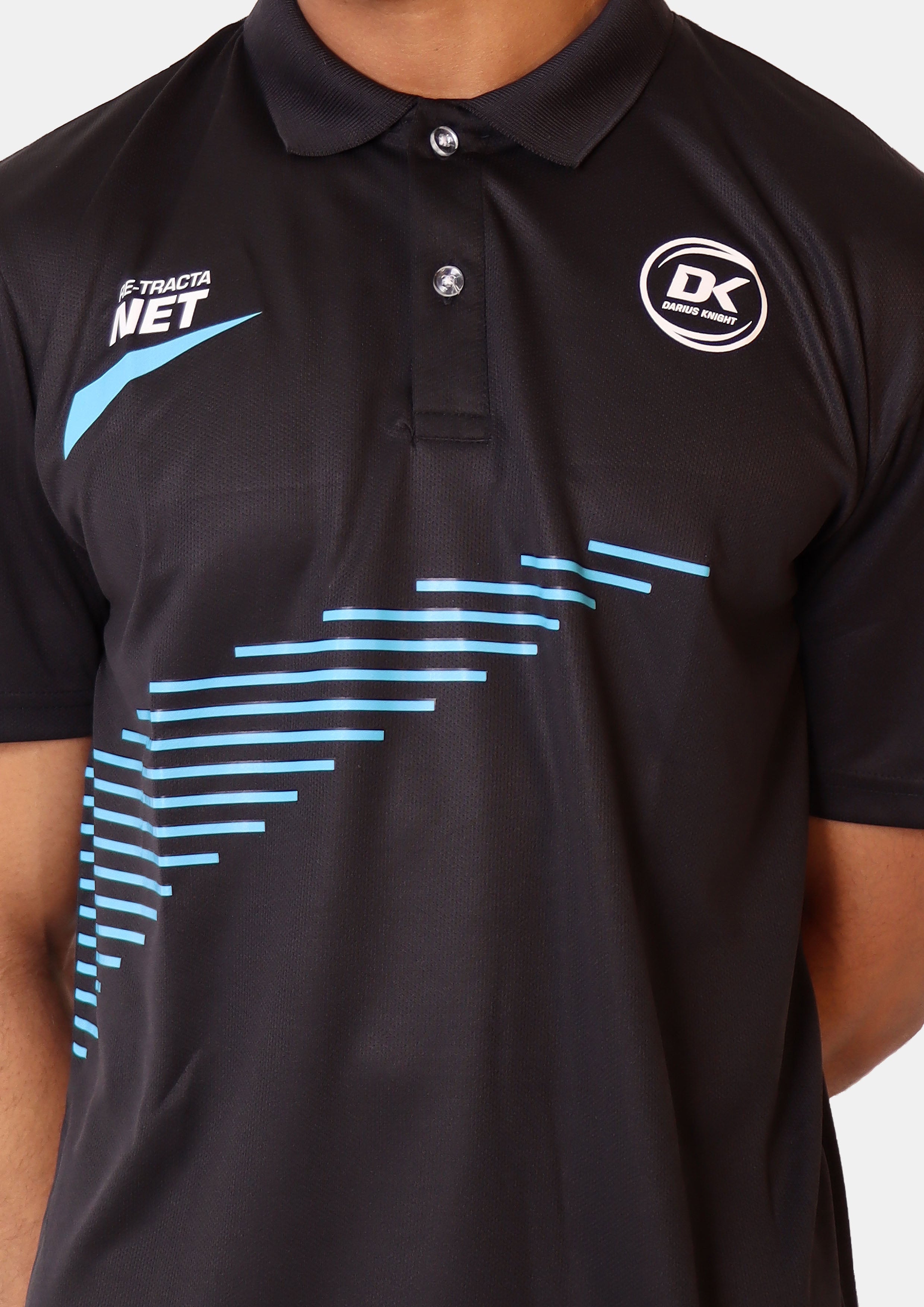 DK Retracta Polo Shirt (Black) - DK Sports