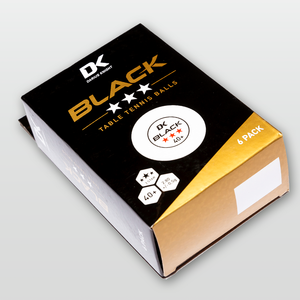 DK Black 40+ 3* Table Tennis Balls 6 Pack - DK Sports