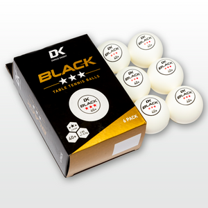 DK Black 40+ 3* Table Tennis Balls 6 Pack - DK Sports